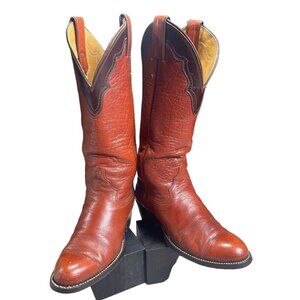 Justin Women's Leather Roper Cowgirl Western Brown Boots Size 5 C